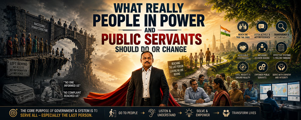 What Really People in Power and Public Servants Should Do or Change