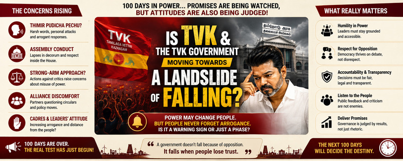 100 நாட்களுக்குப் பிறகு… TVK அரசு சரிவின் பாதையிலா?